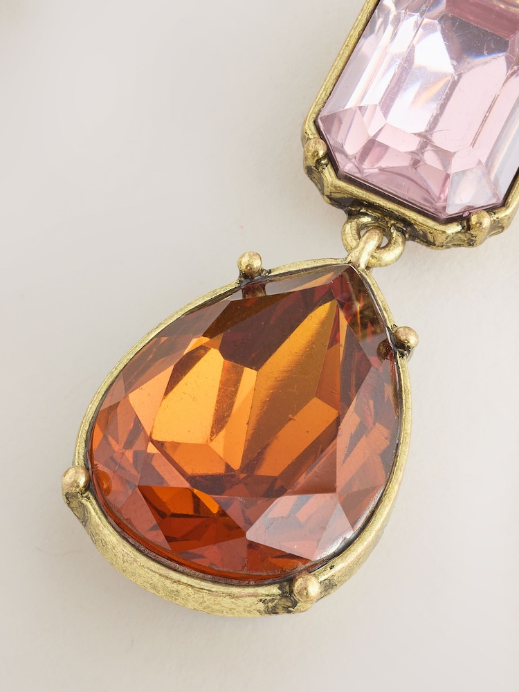 Multi Stone Drop Earrings - Image 3 of 3