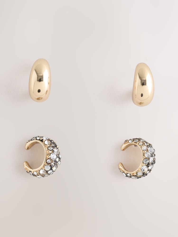 Gold Tone Sparkle Ear Cuffs 2 Pack - Image 1 of 3 Gold Tone Sparkle Ear Cuffs 2 Pack - Image 1 of 3