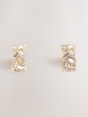 Gold Tone Sparkle Small Hoop Earrings - Image 5 of 6