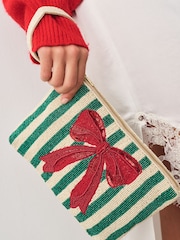 Green Bow Emebllished Pouch - Image 3 of 8