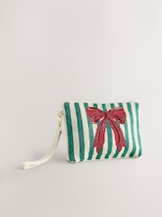 Green Bow Emebllished Pouch - Image 4 of 8