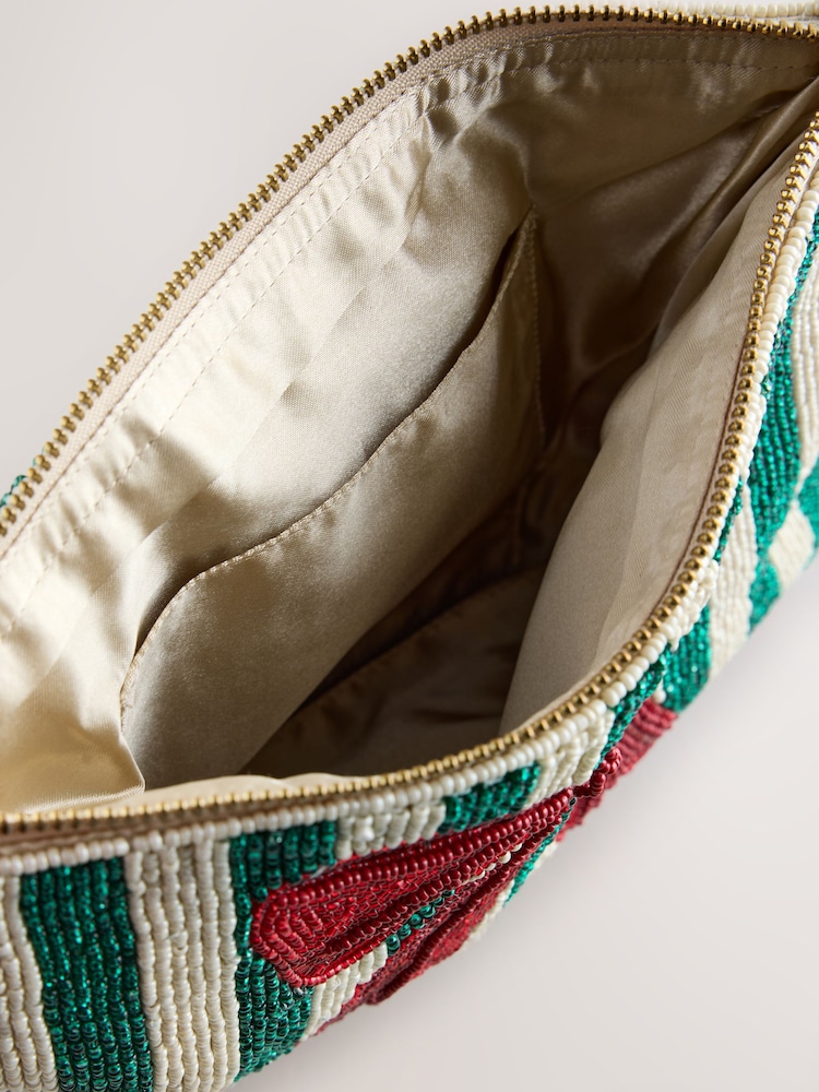 Green Bow Emebllished Pouch - Image 8 of 8 Green Bow Emebllished Pouch - Image 8 of 8