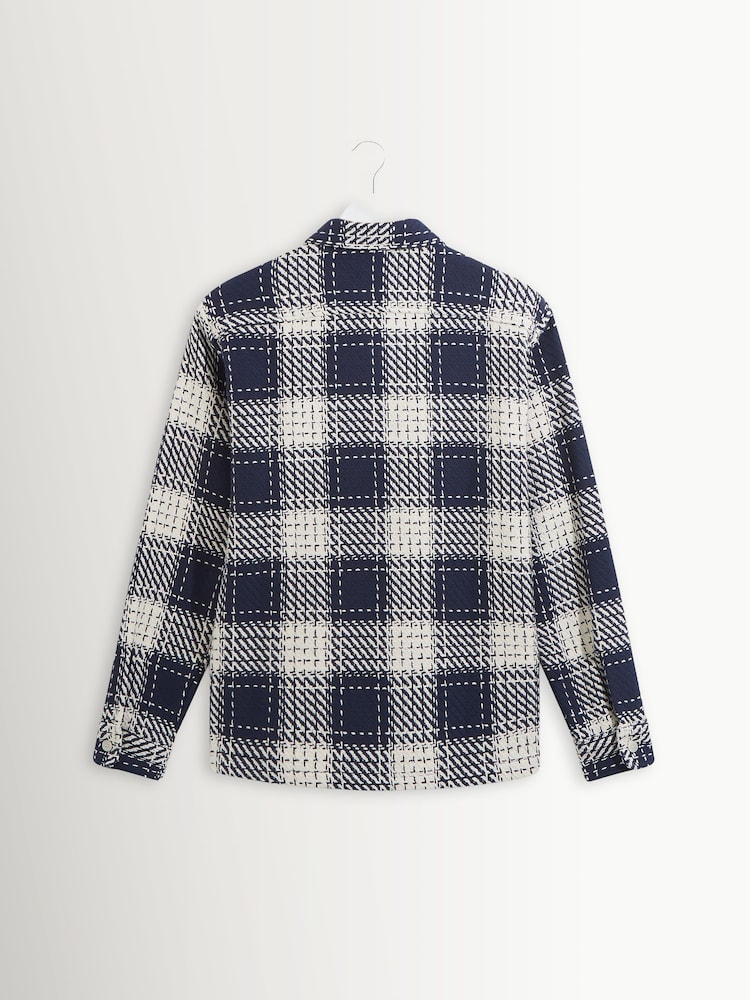 Wax London Blue Whiting Overshirt - Image 2 of 3 Wax London Blue Whiting Overshirt - Image 2 of 3