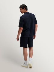 Wax London Blue Clayland Textured Interlock Short Sleeve Shirt - Image 2 of 9