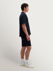 Wax London Blue Clayland Textured Interlock Short Sleeve Shirt - Image 5 of 9