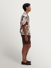 Wax London Natural Didcot Abstract Shape Short Sleeve Shirt - Image 4 of 9
