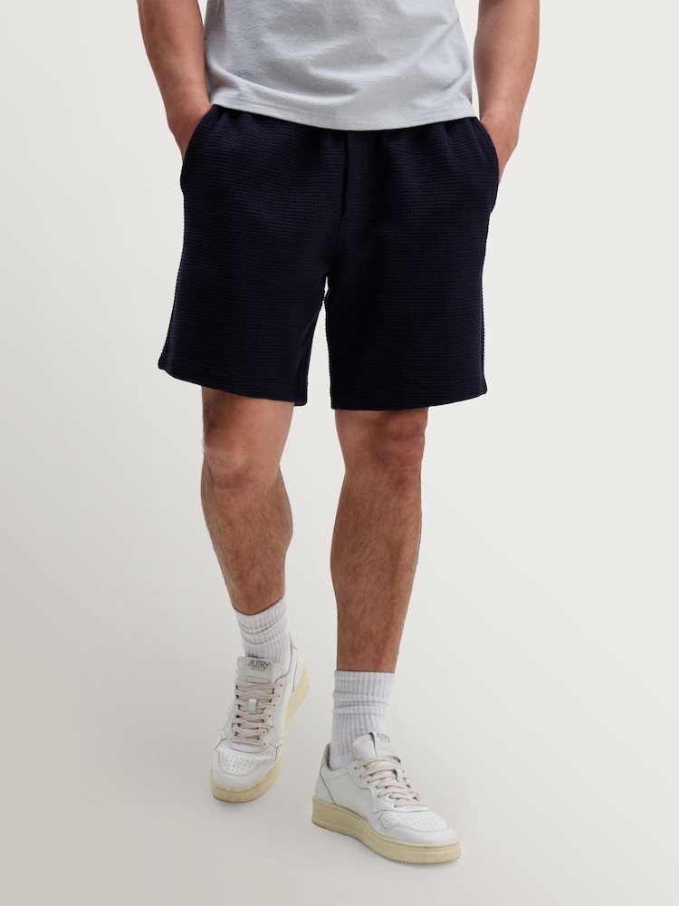 Wax London Blue Sam Textured Interlock Shorts - Image 1 of 9 Wax London Blue Sam Textured Interlock Shorts - Image 1 of 9