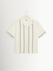Wax London White Didcot Pintuck Short Sleeve Shirt - Image 1 of 1