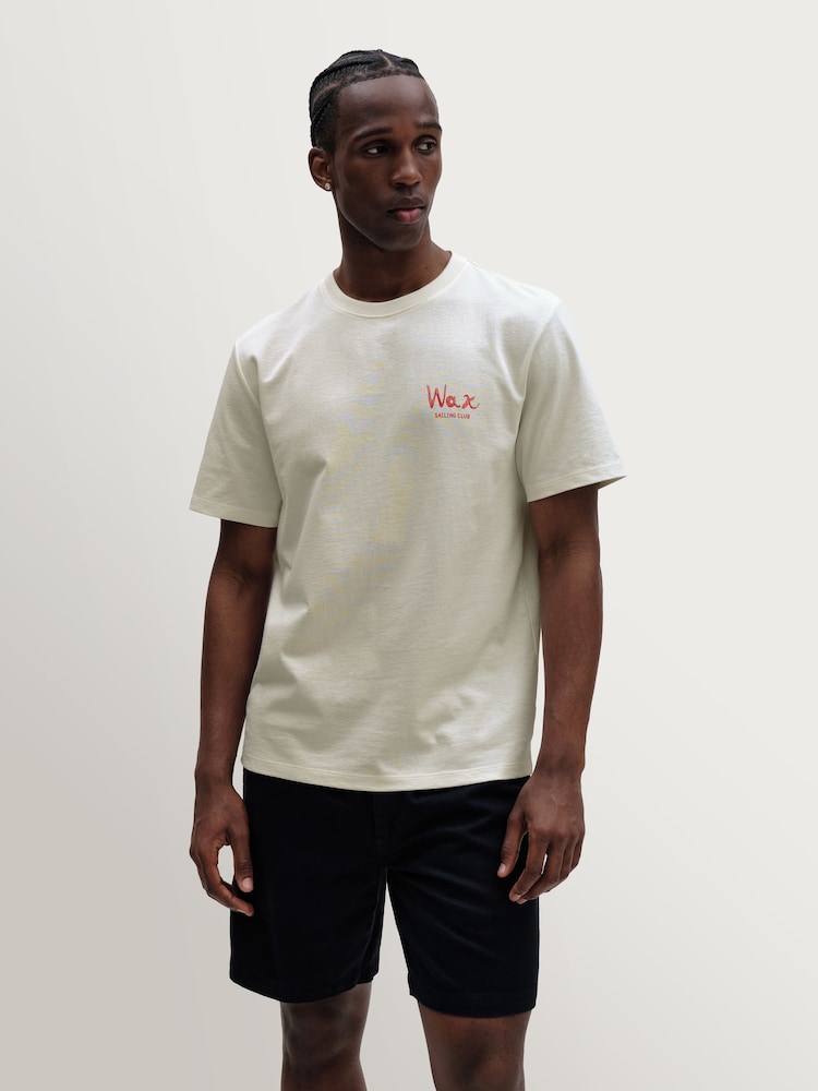 Wax London White Dean Sailing Map Print Short Sleeve T-Shirt - Image 1 of 10 Wax London White Dean Sailing Map Print Short Sleeve T-Shirt - Image 1 of 10
