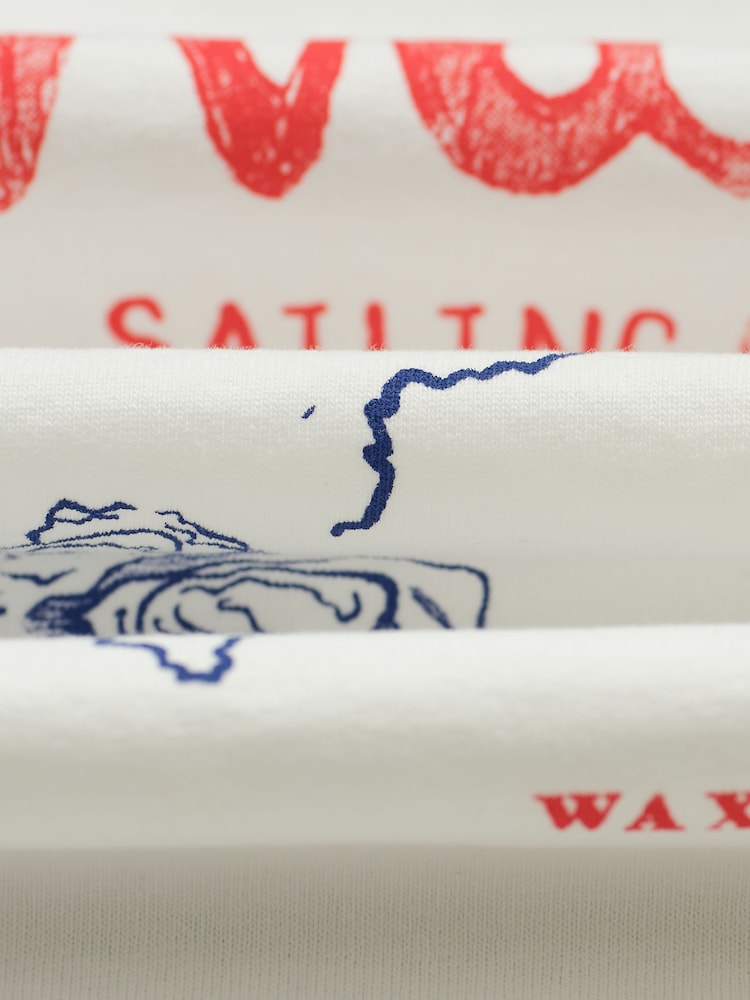 Wax London White Dean Sailing Map Print Short Sleeve T-Shirt - Image 10 of 10 Wax London White Dean Sailing Map Print Short Sleeve T-Shirt - Image 10 of 10