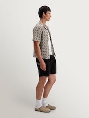 Wax London Natural Didcot Cotton Tile Print Short Sleeve Shirt - Image 4 of 9