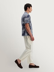 Wax London Blue Didcot Watercolour Print Short Sleeve Shirt - Image 5 of 9