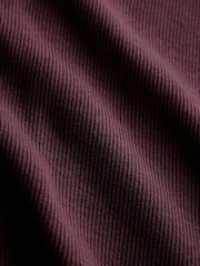 The Set 5 Pack V-Neck Ribbed Long Sleeve T-Shirts Brown/Pink/Purple/Clay/Taupe - Image 8 of 8