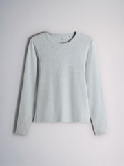 The Set 5 Pack Ribbed Long Sleeve T-Shirts Khaki/Navy/Stripe/Red/Grey - Image 4 of 8