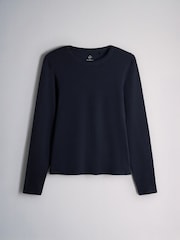 The Set 5 Pack Ribbed Long Sleeve T-Shirts Khaki/Navy/Stripe/Red/Grey - Image 6 of 8