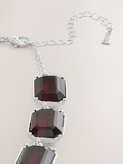 Burgundy Red Statement Necklace - Image 4 of 5
