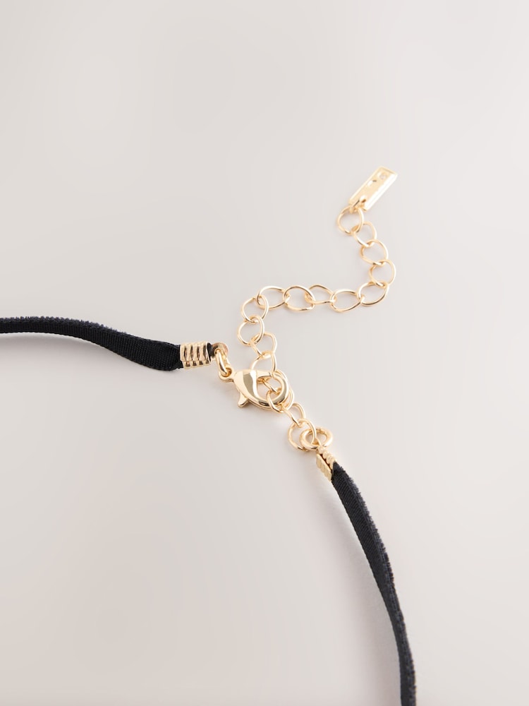 Crno - Velvet Choker Necklace - Slika 3 od 3
