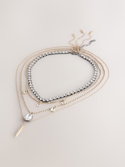 Mixed Metal 4 Layer Sparkle Necklace - Image 1 of 4