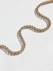 גוון זהוב - Waterproof Stainless Steel Tennis Necklace - תמונה 5 מתוך 5