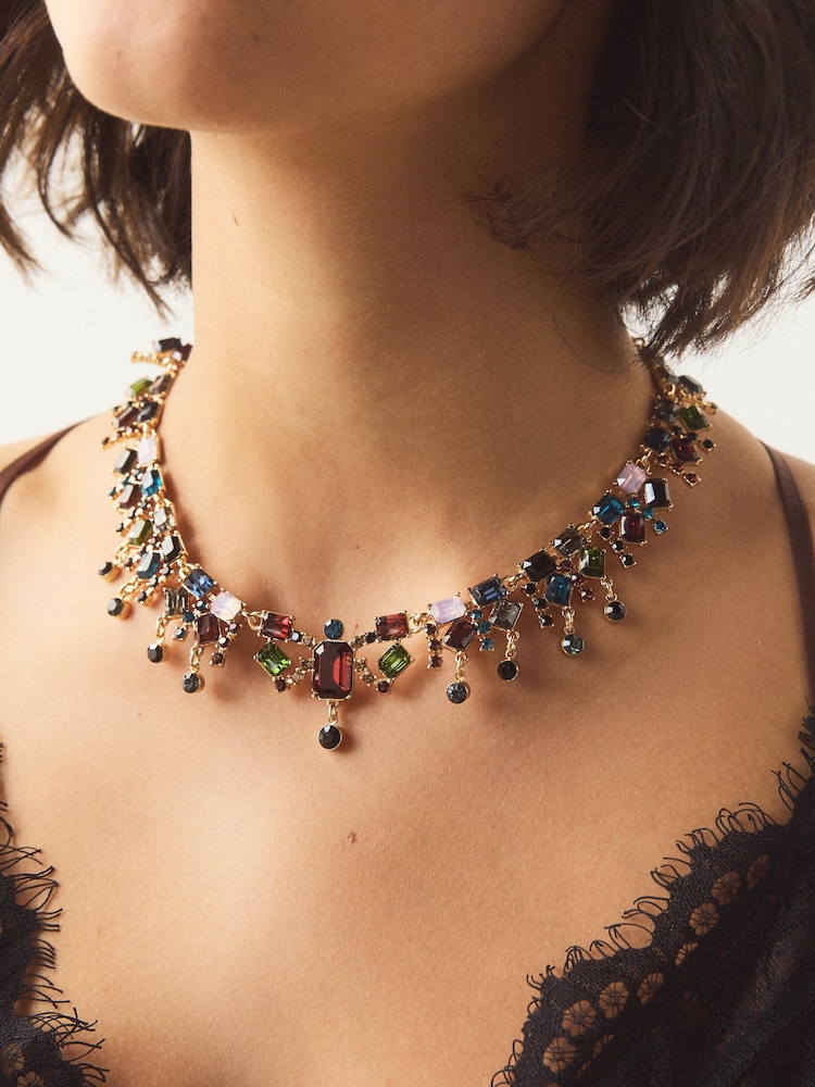 Multi Statement Sparkle Necklace - Image 1 of 6 Multi Statement Sparkle Necklace - Image 1 of 6