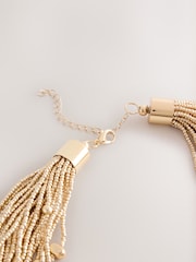 Gold Tone Statement Multi Row Necklace - Image 3 of 3