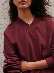Wine V-Neck Sweatshirt - Image 4 of 7