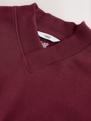 Wine V-Neck Sweatshirt - Image 7 of 7