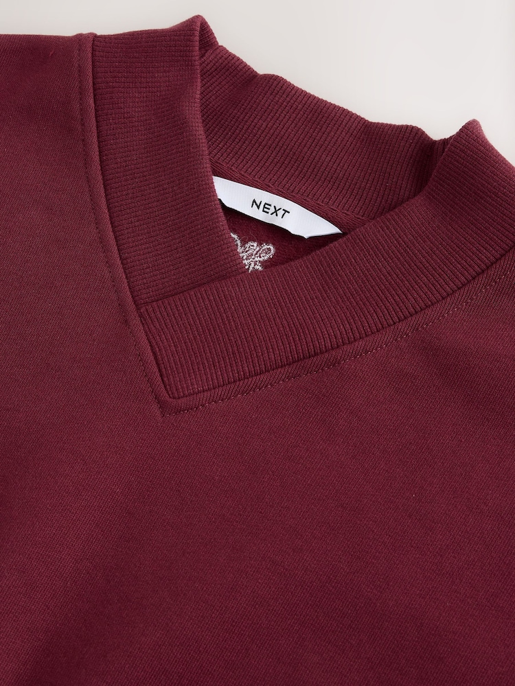 Wine V-Neck Sweatshirt - Image 7 of 7