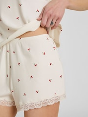 Hunkemoller White Jersey Lace Pyjamas Set - Image 2 of 5