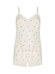 Hunkemoller White Jersey Lace Pyjamas Set - Image 4 of 5