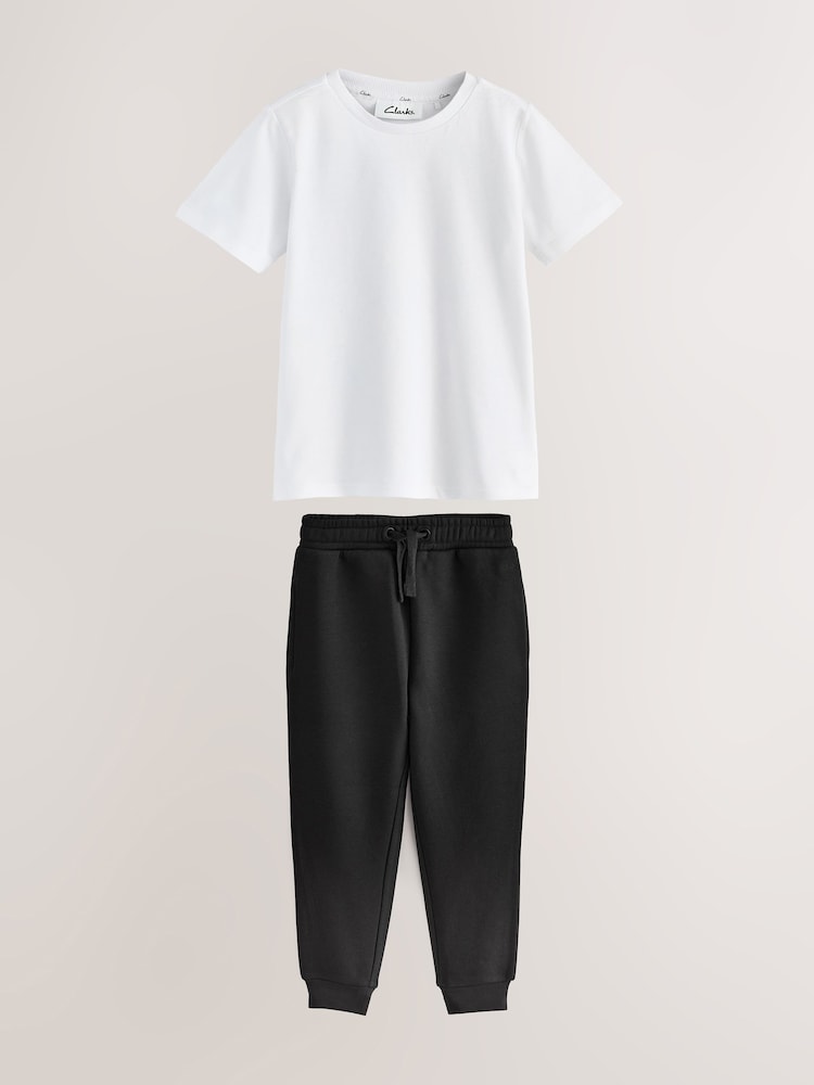 Black Clarks 2 Piece T-Shirt & Sweat Jogger Set - Image 1 of 5