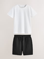 Black Clarks 2 Piece T-Shirt & Sweat Short Set - Image 1 of 5
