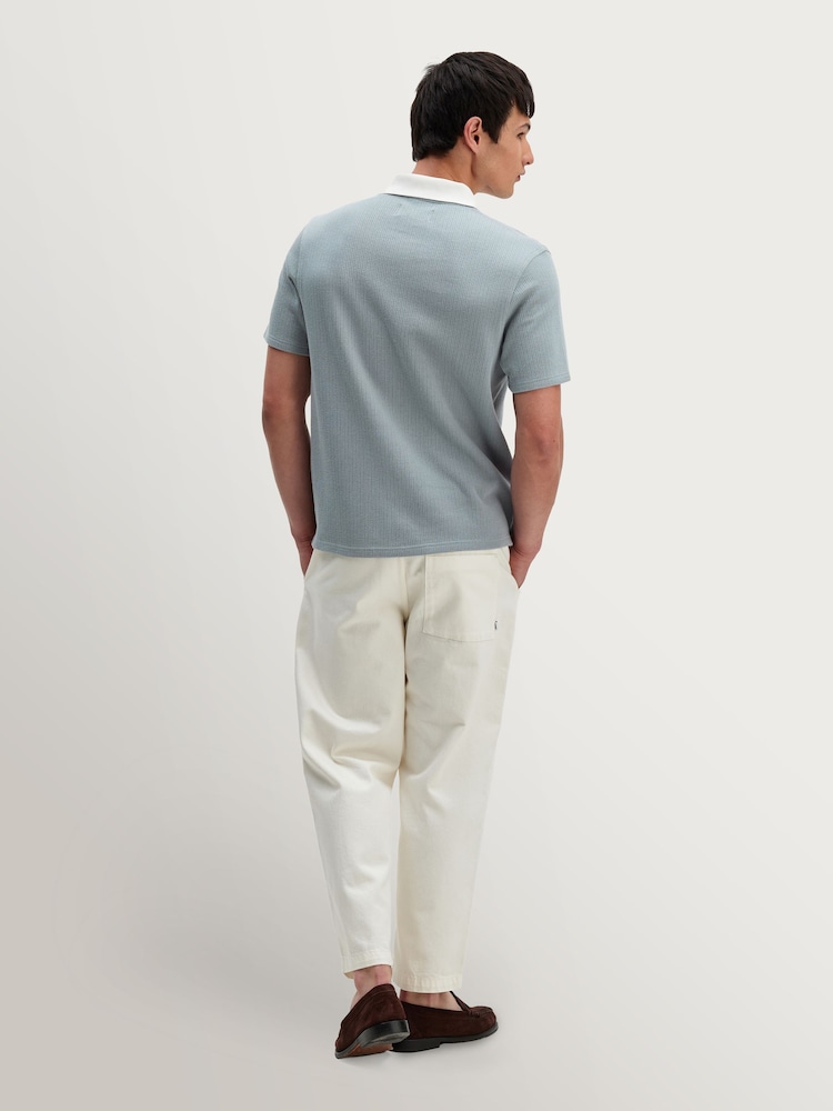 Wax London Blue Pendal Rib Polo Shirt - Image 2 of 8