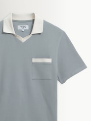 Wax London Blue Pendal Rib Polo Shirt - Image 8 of 8