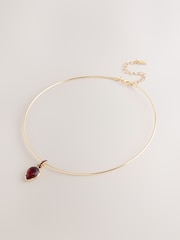 Burgundy Red Torque Necklace - Image 3 of 5
