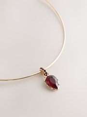 Burgundy Red Torque Necklace - Image 5 of 5