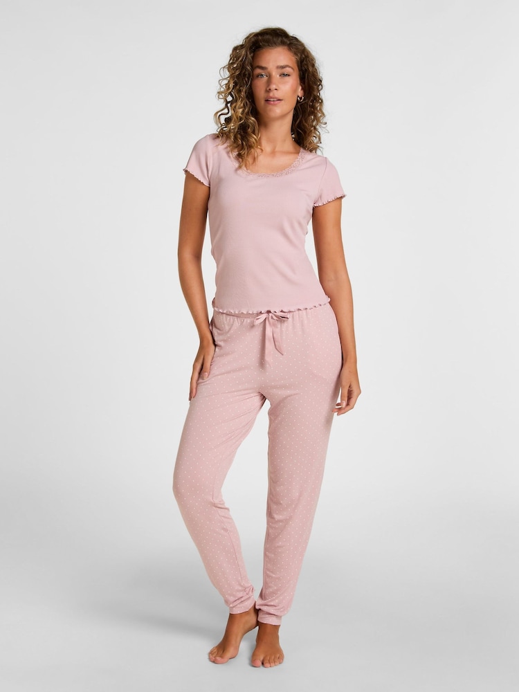 Hunkemoller Pink Jersey Pyjama Bottoms - Image 1 of 5