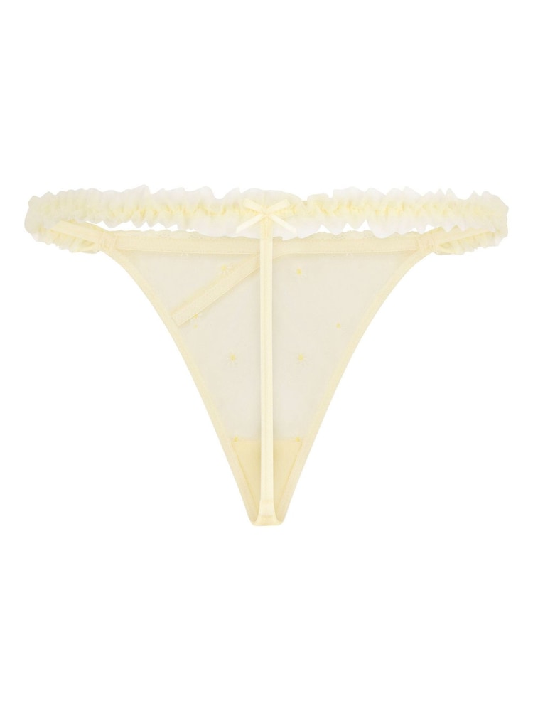 Hunkemoller Yellow High Leg Flora Thong - Image 5 of 5