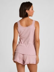 Hunkemoller Pink Jersey Ruffled Shorts - Image 2 of 5