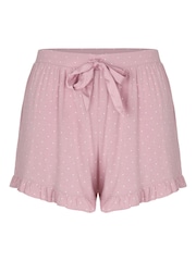 Hunkemoller Pink Jersey Ruffled Shorts - Image 4 of 5