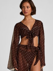 Hunkemoller Brown Algarve Beach Top - Image 1 of 5