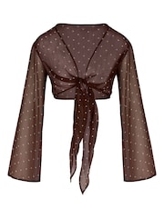 Hunkemoller Brown Algarve Beach Top - Image 4 of 5