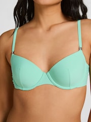 Hunkemoller Green Luxe Padded Underwired Bikini Top - Image 3 of 5