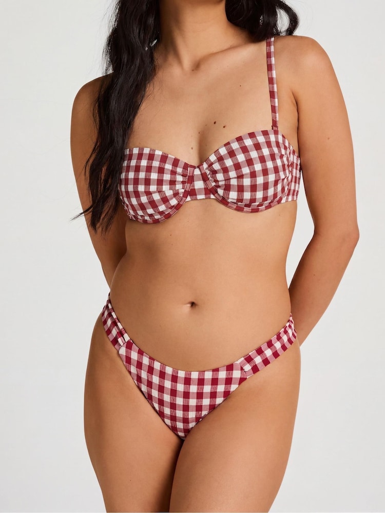 Hunkemoller Red Amalfi Padded Underwired Bikini Top - Image 1 of 5 Hunkemoller Red Amalfi Padded Underwired Bikini Top - Image 1 of 5