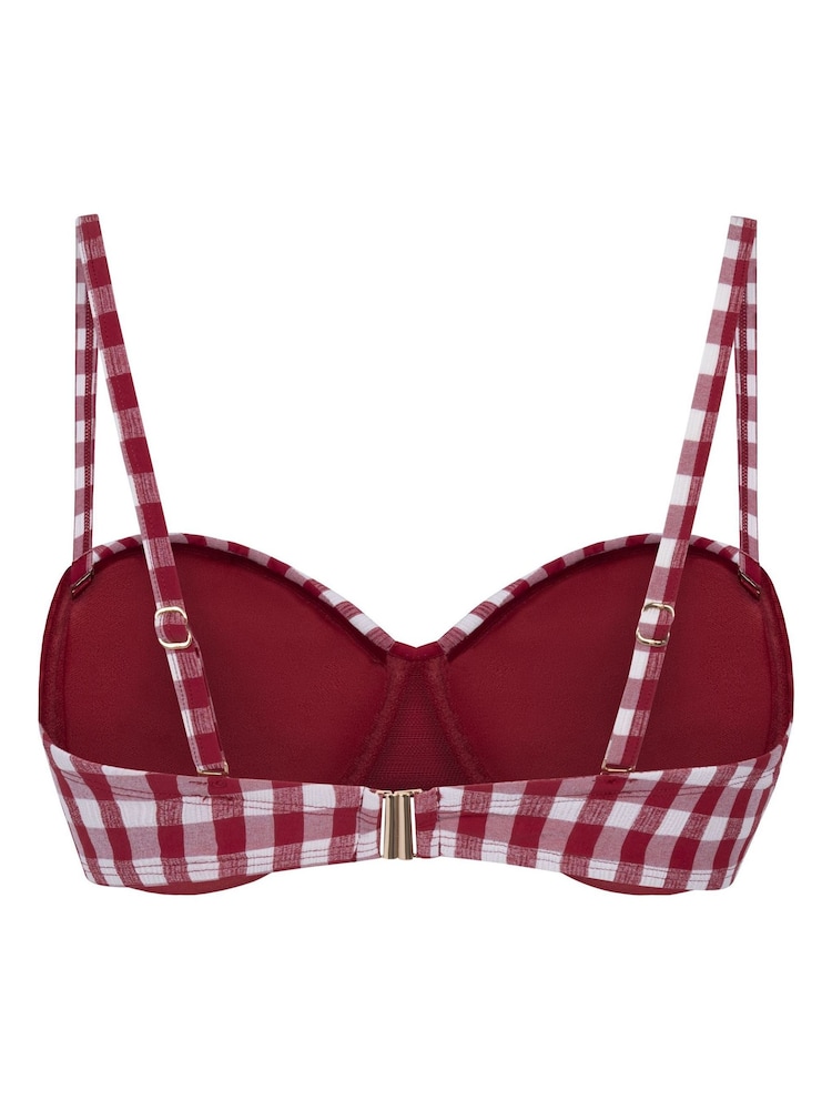 Hunkemoller Red Amalfi Padded Underwired Bikini Top - Image 5 of 5 Hunkemoller Red Amalfi Padded Underwired Bikini Top - Image 5 of 5