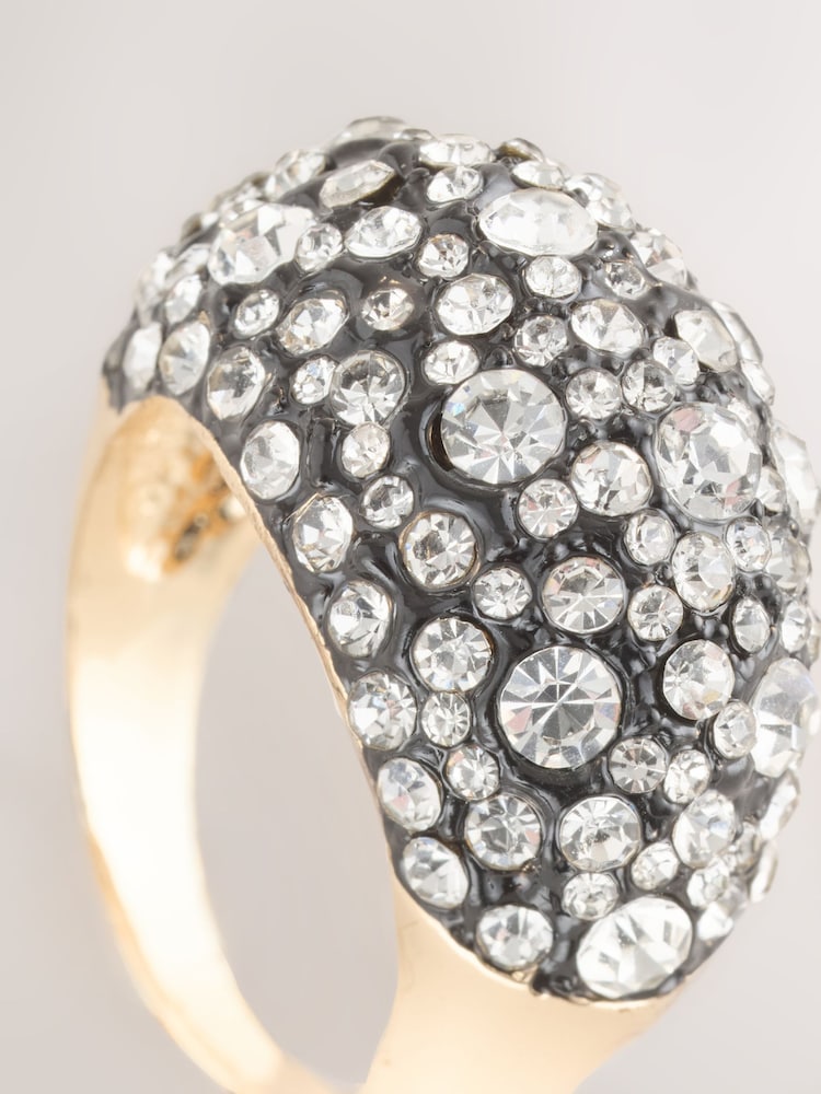 Mixed Metal Statement Sparkle Ring - Image 3 of 3 Mixed Metal Statement Sparkle Ring - Image 3 of 3
