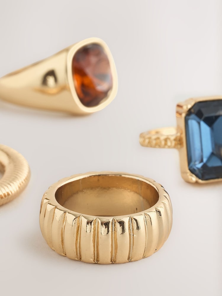 Gold Tone Stacking Rings Pack - Image 5 of 5