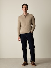 ნეიტრალური - ვიწრო ფორმა - Knitted Polo Shirt - სურათი 4 5-დან