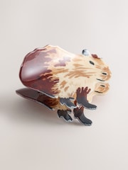Brown Capybara Hair Claw Clip - Image 4 of 5