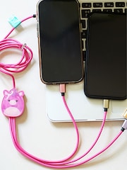 Squishmallows Pink Phone Grip with Stand & 3-in-1 Charging Cable Lola - Image 6 of 6
